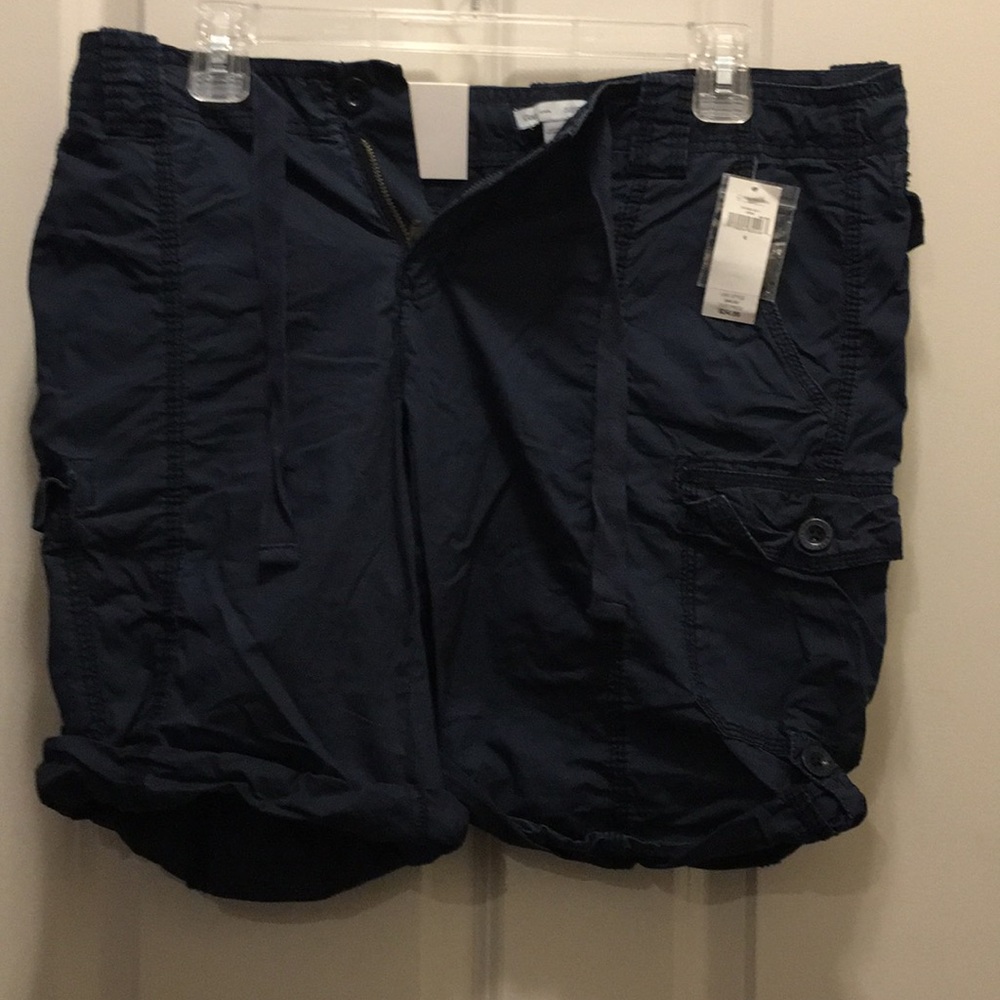 NWT Gap Navy Blue Cargo Bermuda shorts.  6.